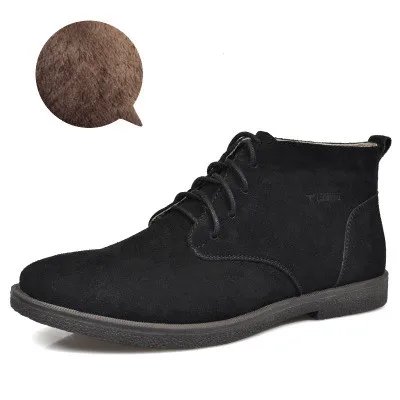 New Men Shoes Winter boots Suede Leather Boots Men Snow Boots Waterproof Winter Shoes Leather Men Ankle Boots Fur Men Shoes